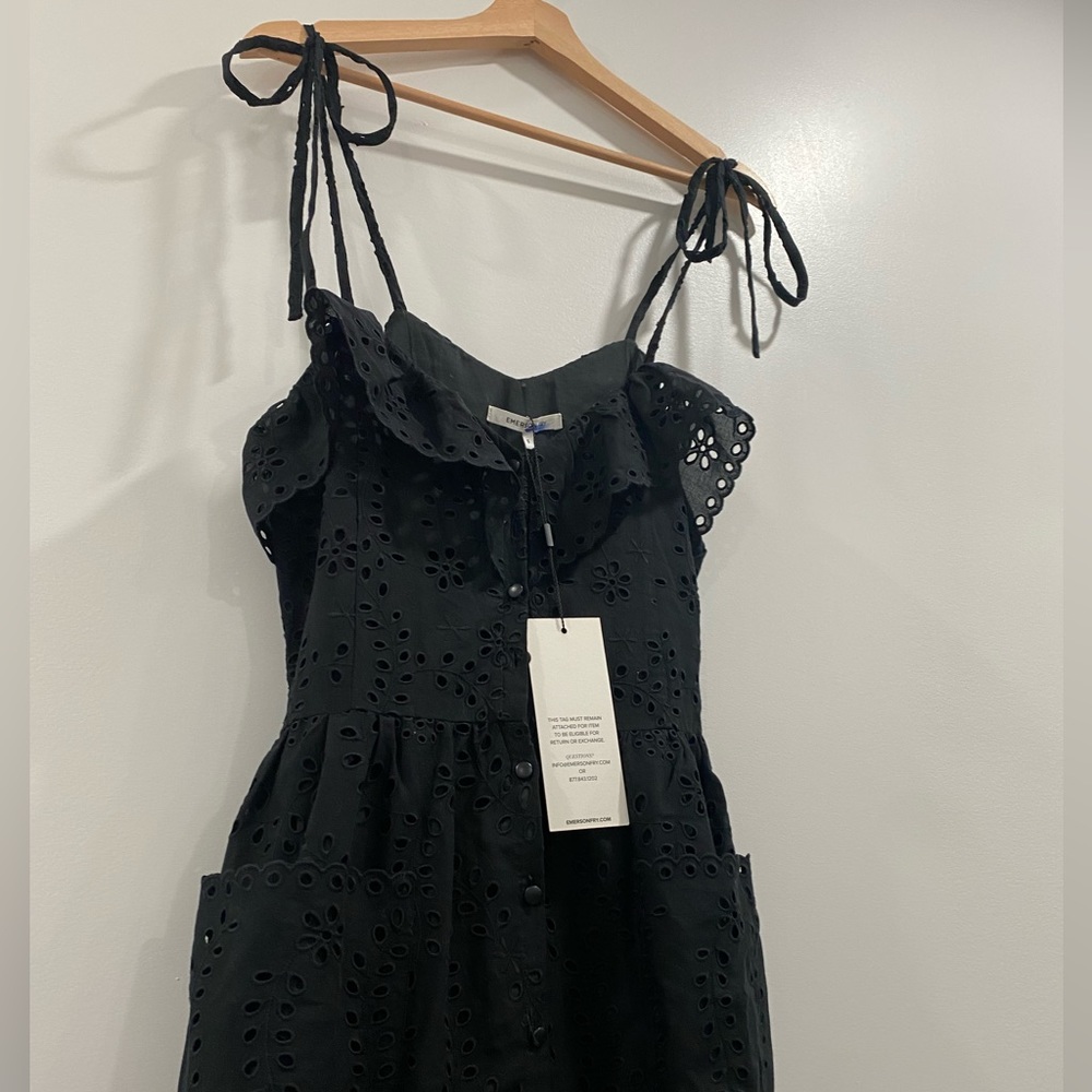 NWT Emerson Fry Meadow Sundress Black Eyelet - Size Small - Picture 4 of 7